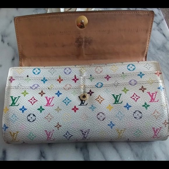 Louis Vuitton Discont. Takashi Murakami Monogram Multicolored Wallet - Picture 4 of 13